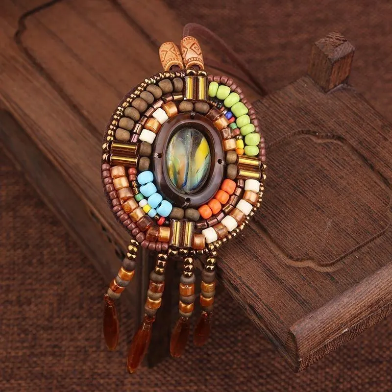 Handmade braided vintage Ethnic leather jewelry