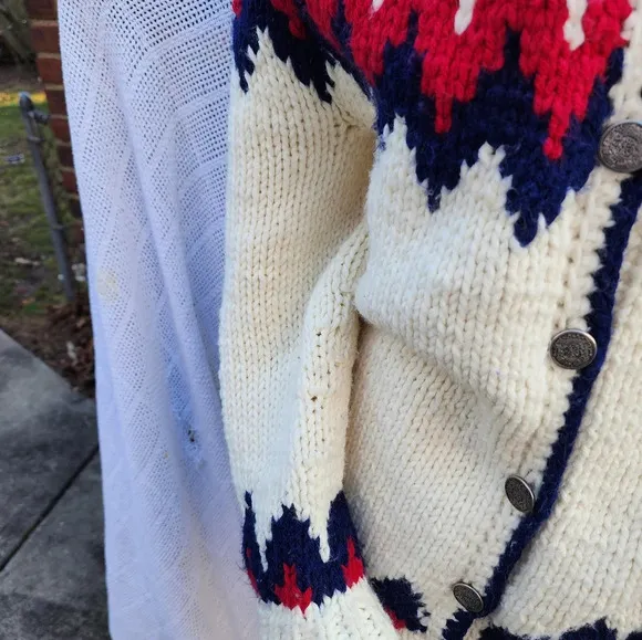 Handmade Icelandic style cardigan XL- 1X‎