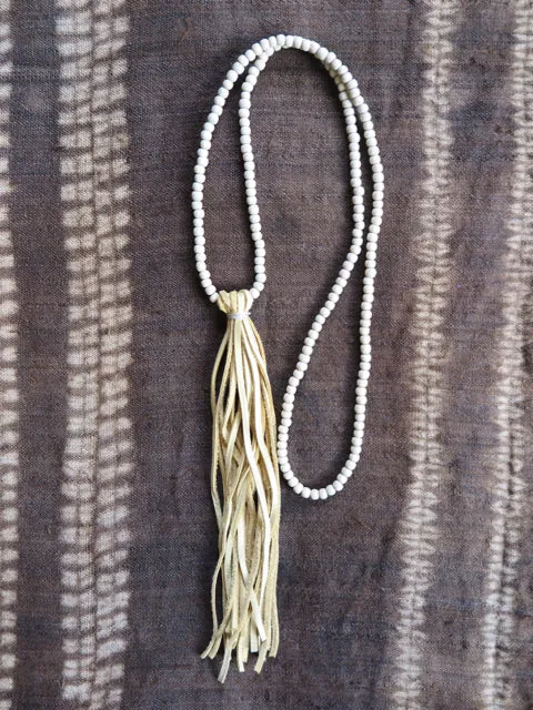 handmade natural suede tassel - Amy Weber Design