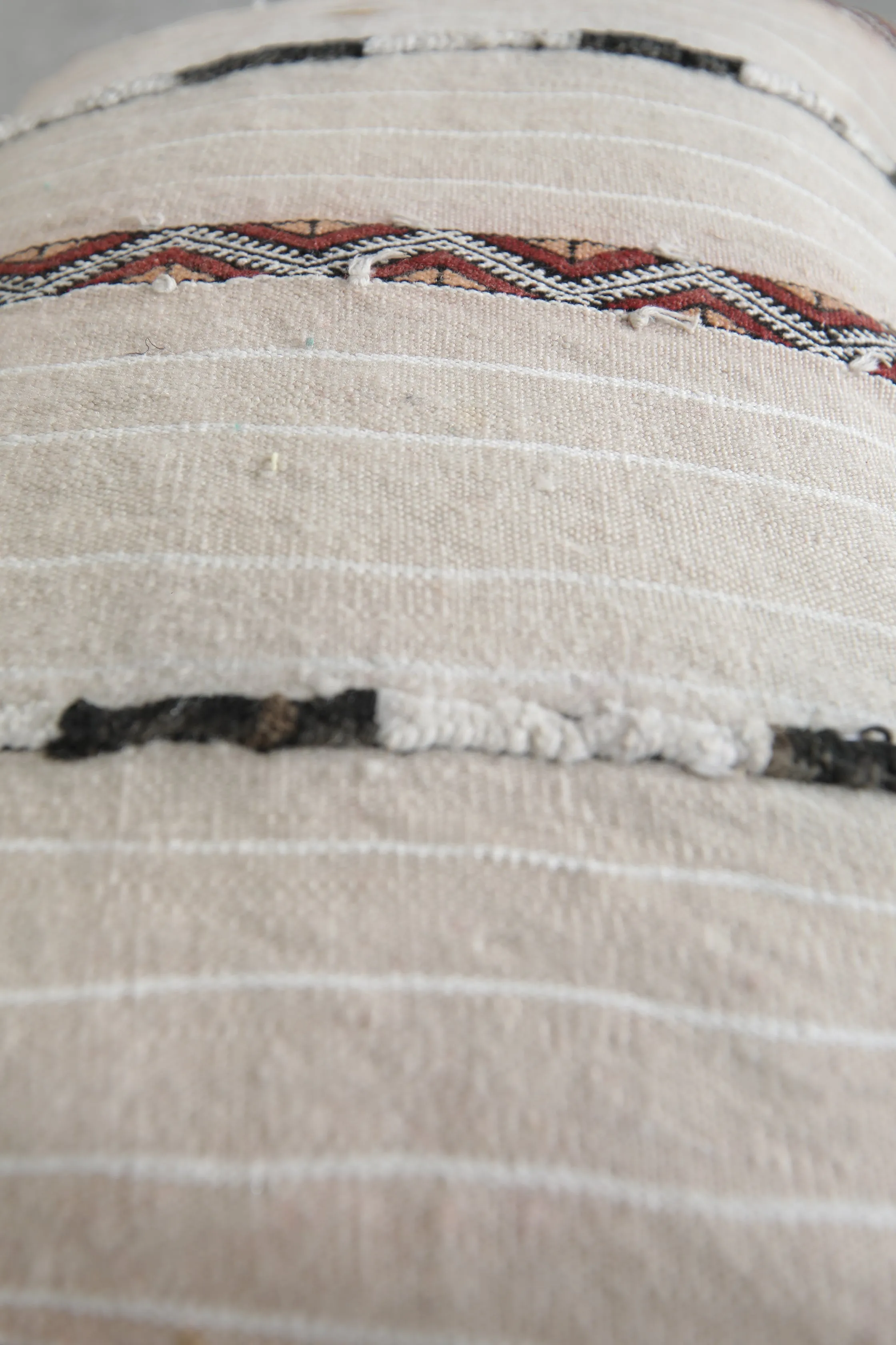 Handwoven Moroccan Striped Pillow - 15.7 x 22.4 Inches