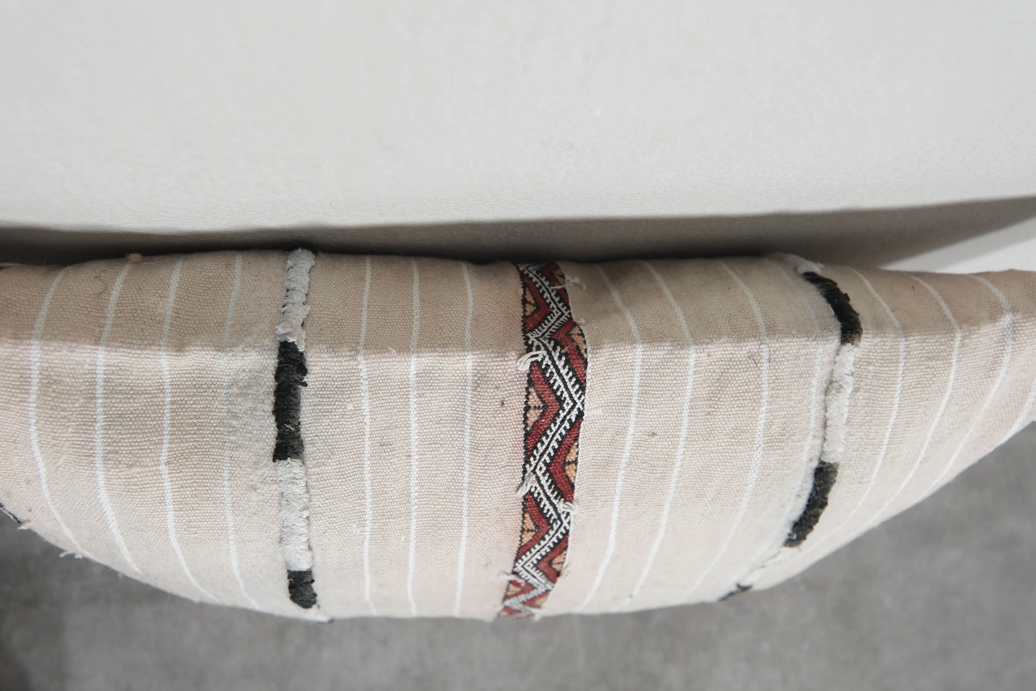Handwoven Moroccan Striped Pillow - 15.7 x 22.4 Inches