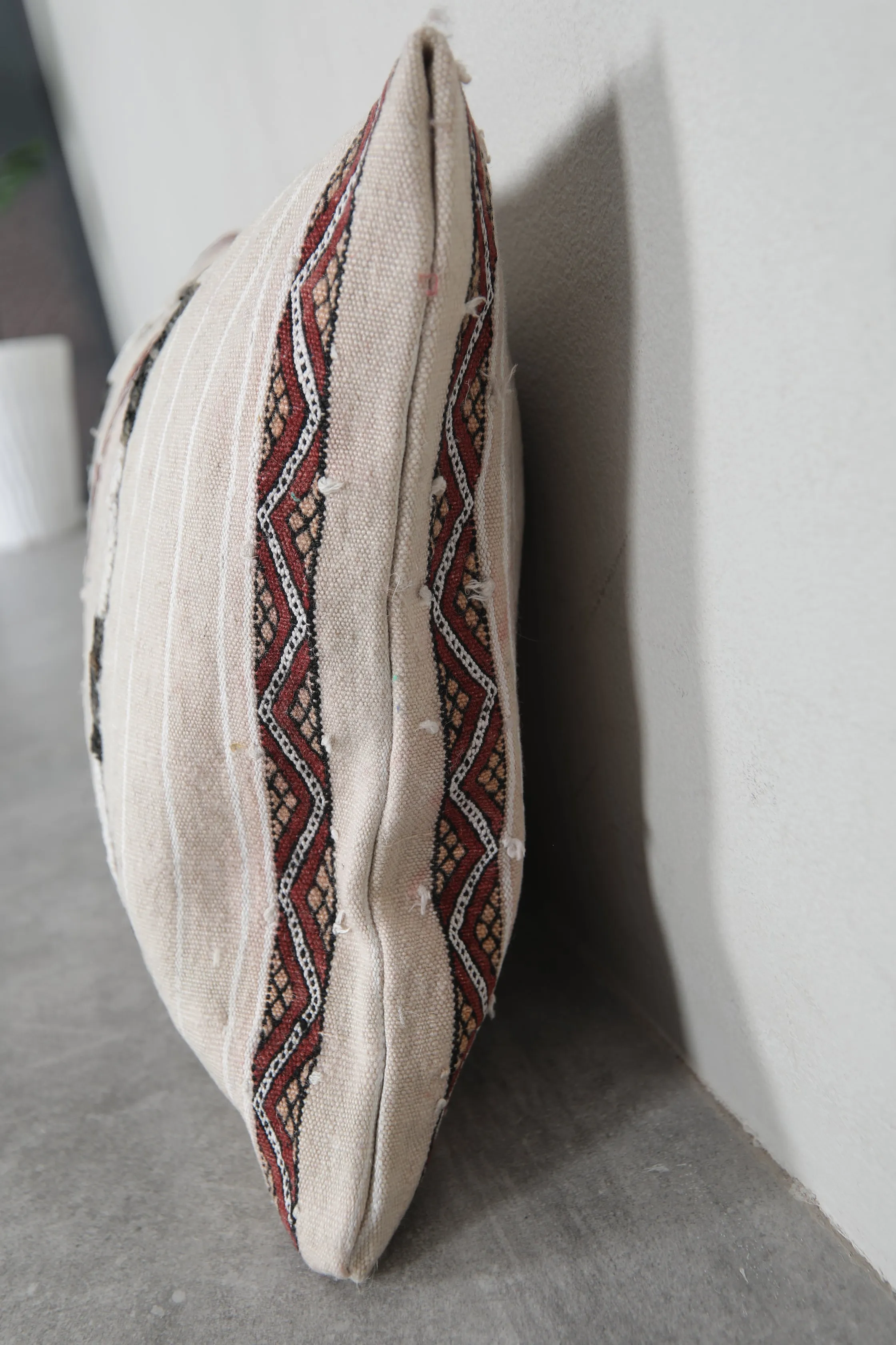 Handwoven Moroccan Striped Pillow - 15.7 x 22.4 Inches