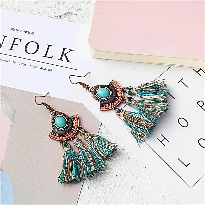 Havana Tassel Earrings