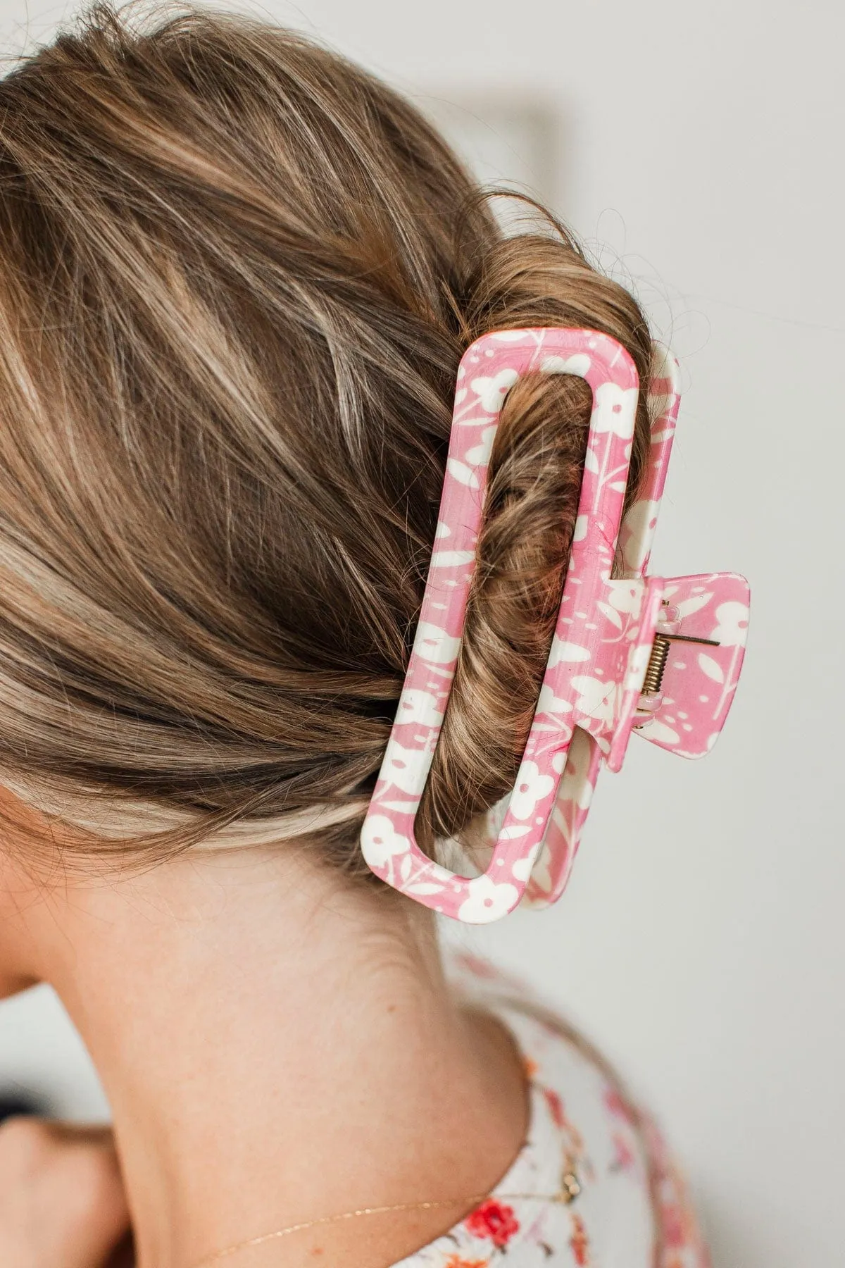 Have You Near Floral Hair Clip- Pink