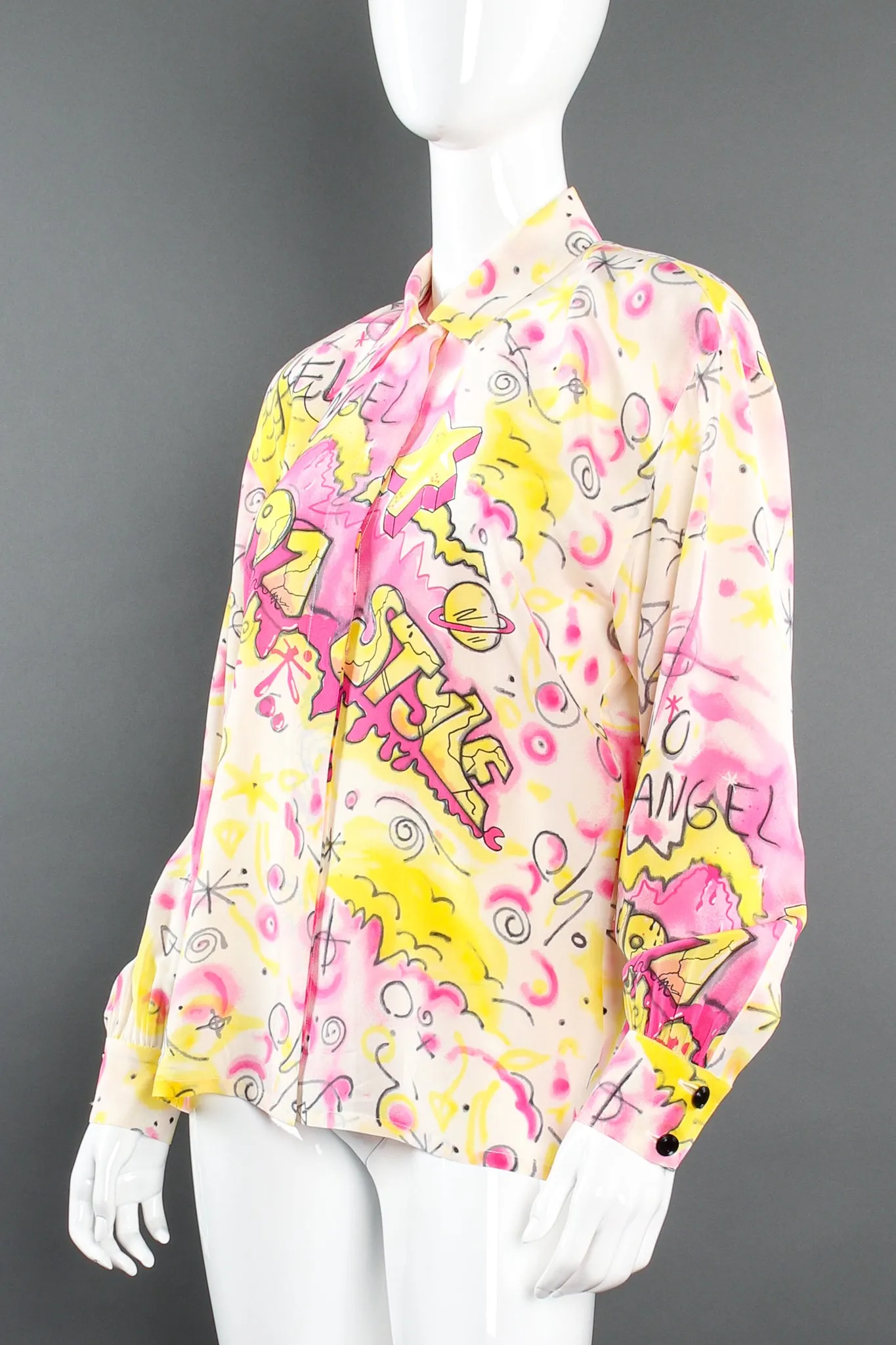 Hello Angel Graffiti Print Shirt