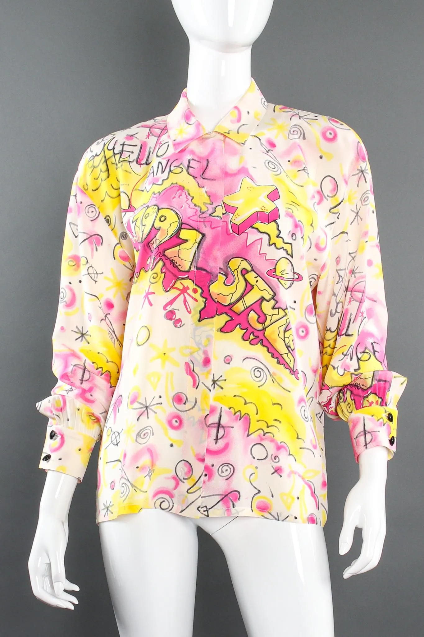 Hello Angel Graffiti Print Shirt