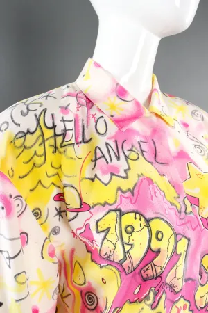 Hello Angel Graffiti Print Shirt