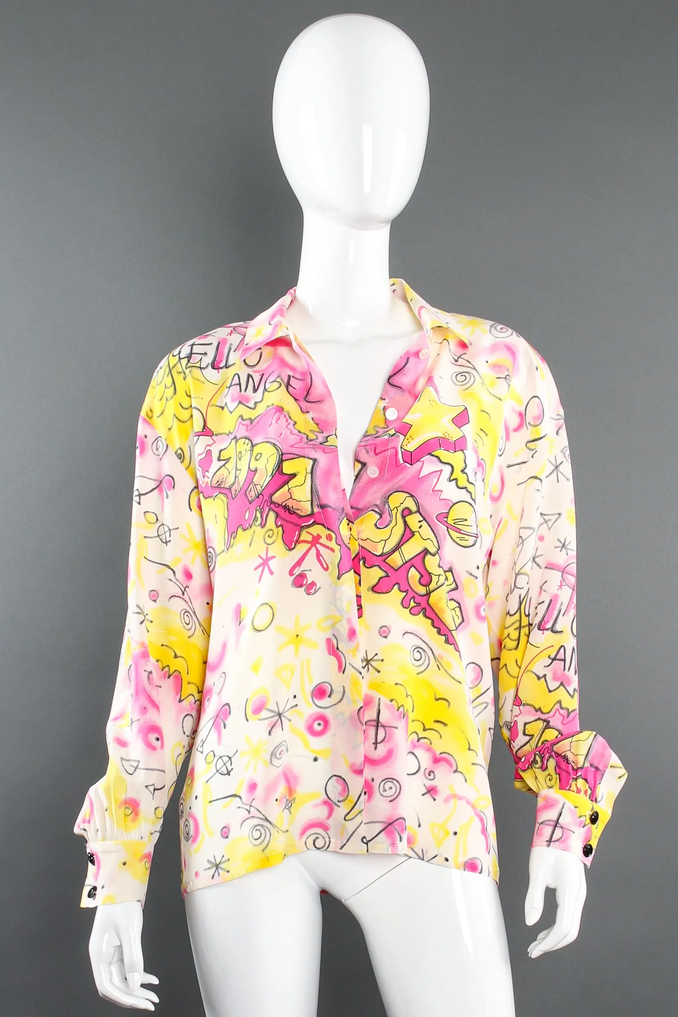 Hello Angel Graffiti Print Shirt