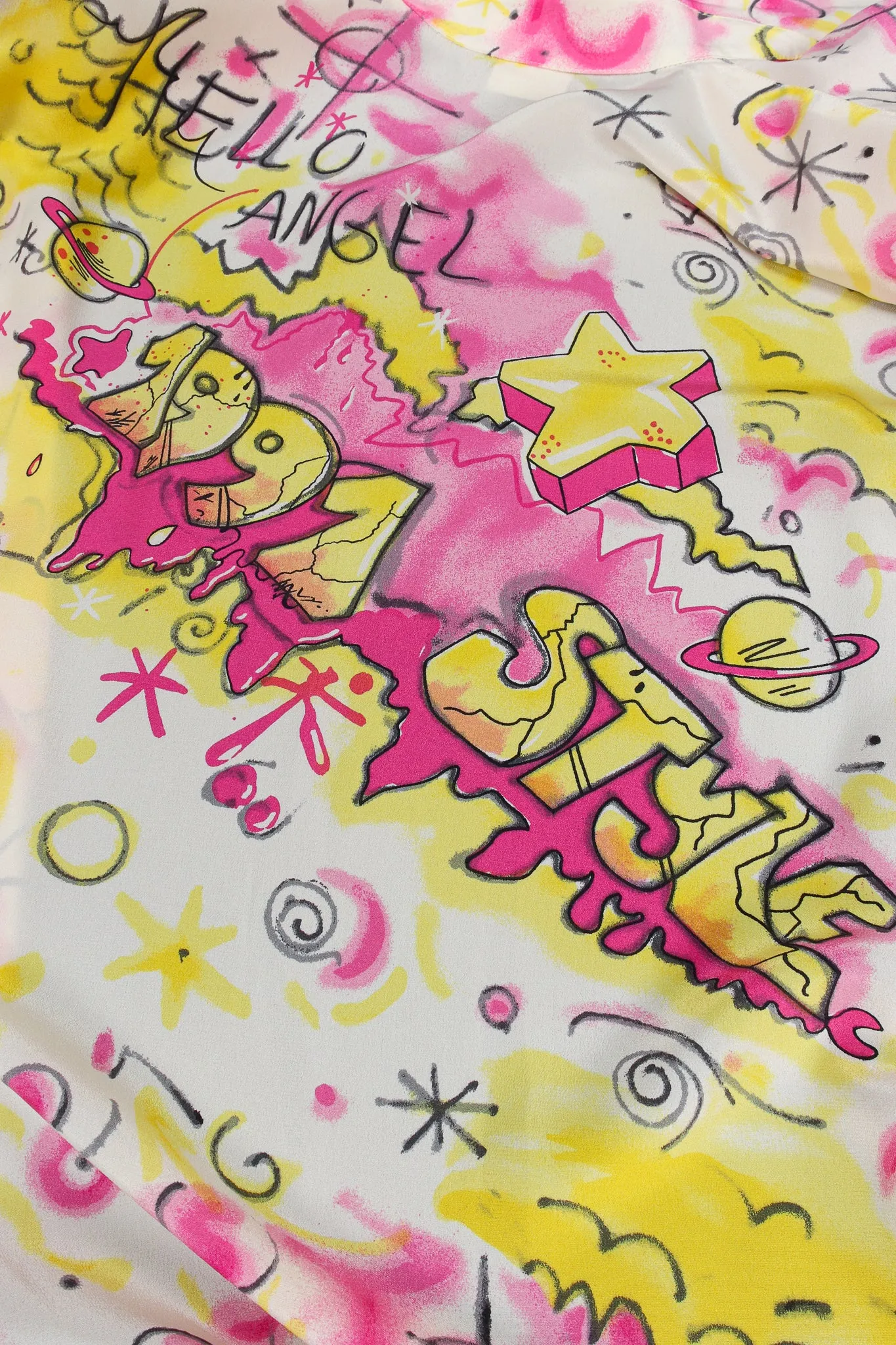 Hello Angel Graffiti Print Shirt
