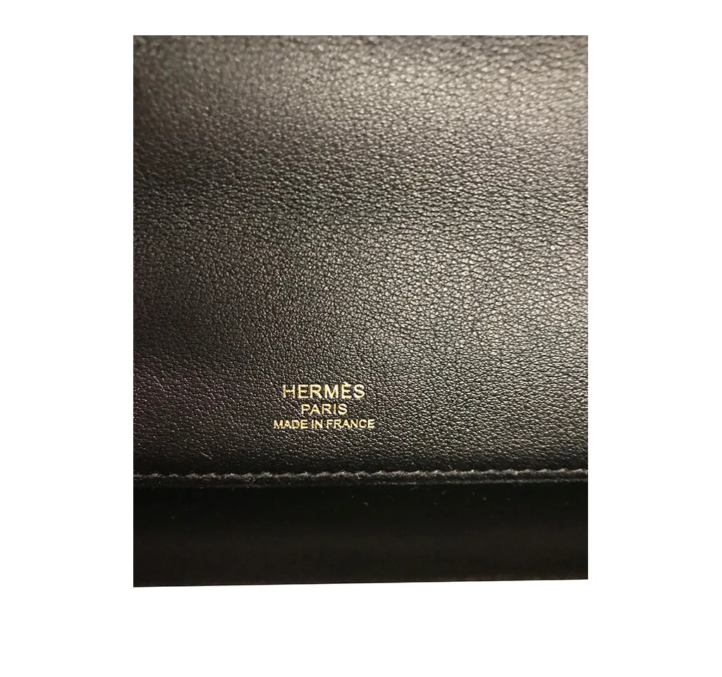 Hermès Kelly Cut Bag Noir Swift GHW