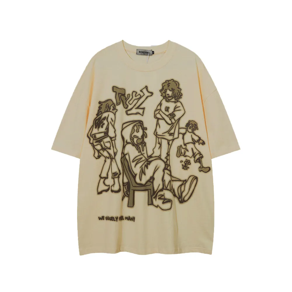 High Street Cartoon Graffiti T-Shirt