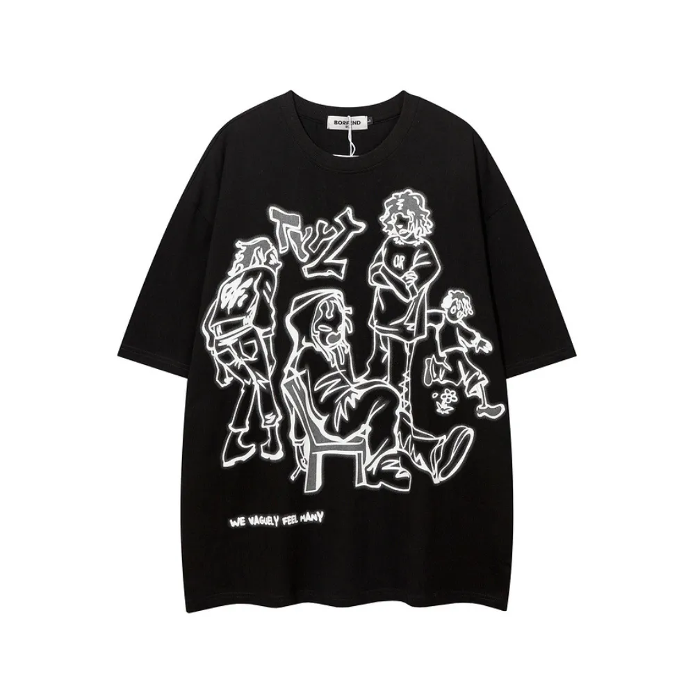 High Street Cartoon Graffiti T-Shirt