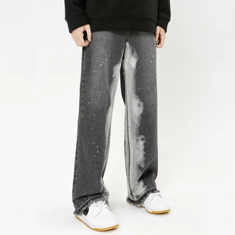 High Street Splash Ink Straight Leg Jeans