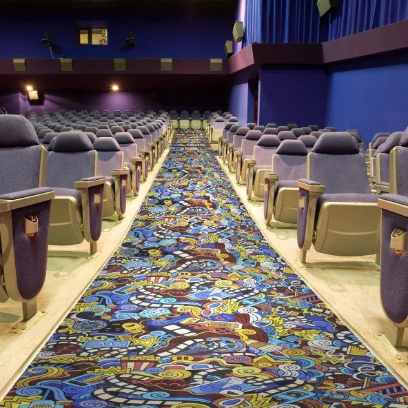 Hollywood Graffiti Home Theater Carpet