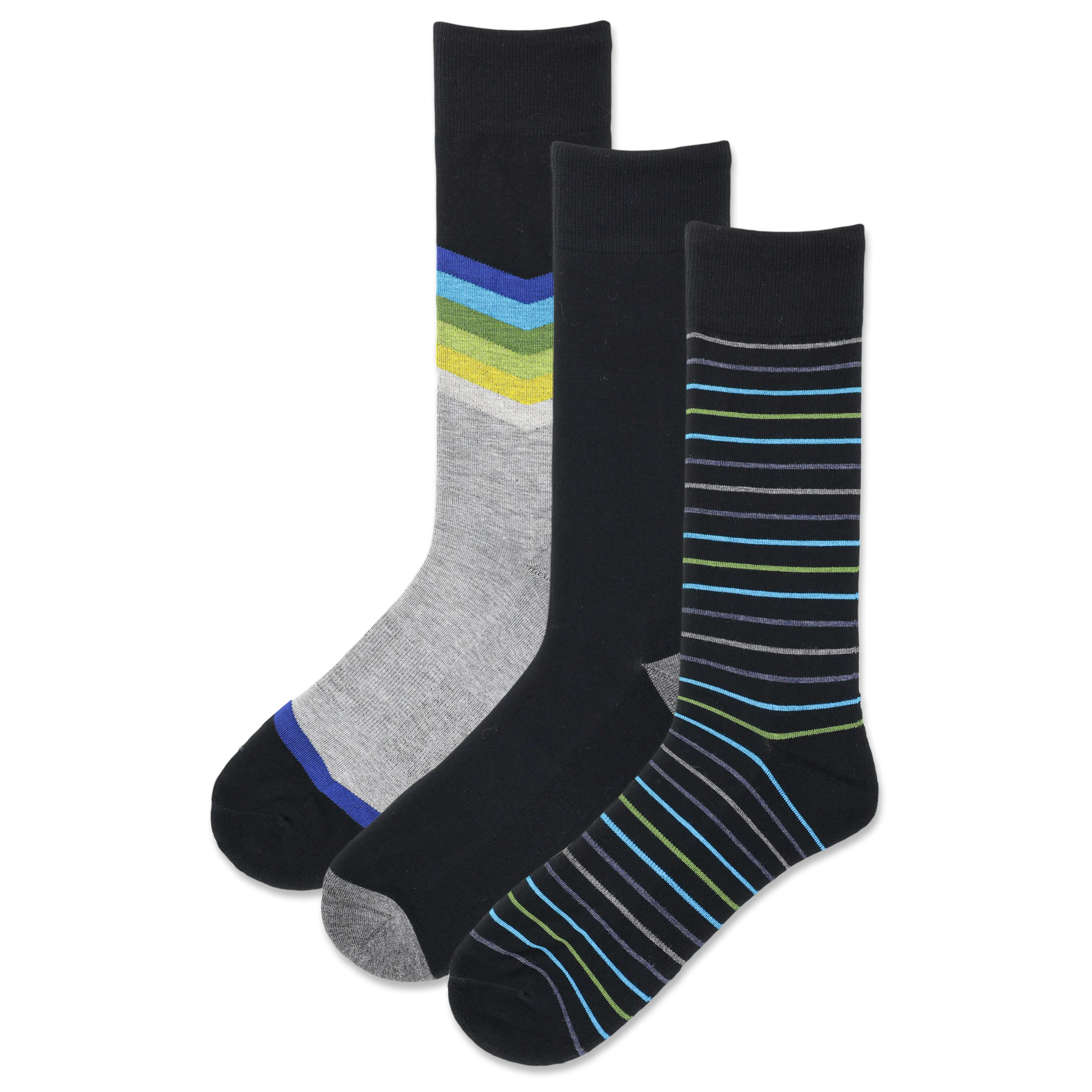HOTSOX Men's Chevron Crew Sock 3 Pair Pack