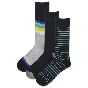 HOTSOX Men's Chevron Crew Sock 3 Pair Pack
