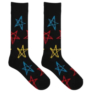 HOTSOX Men's Graffiti Stars Crew Sock