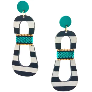 HOURGLASS EARRINGS | AQUA