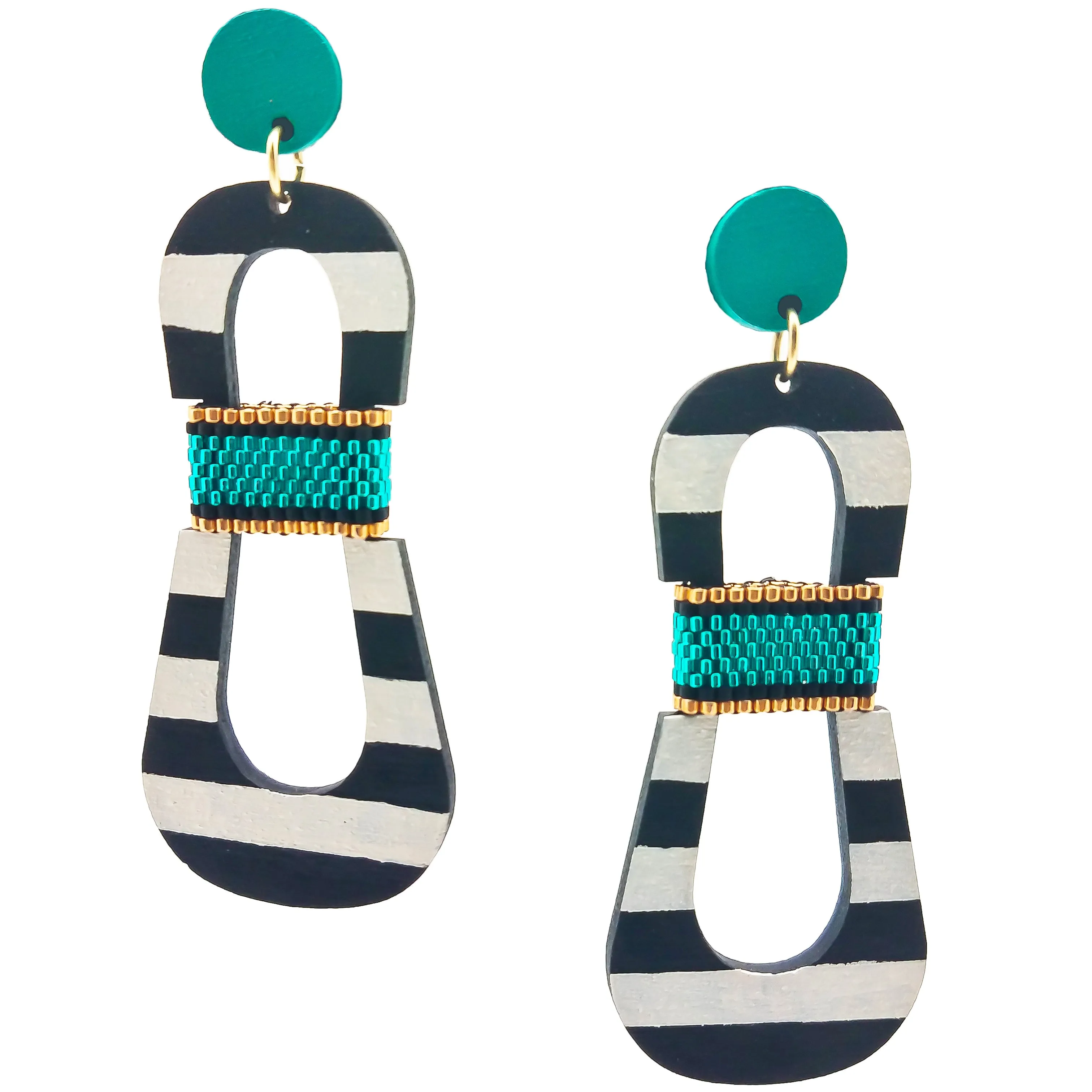 HOURGLASS EARRINGS | AQUA