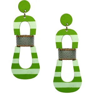 HOURGLASS EARRINGS | PASTEL LIME