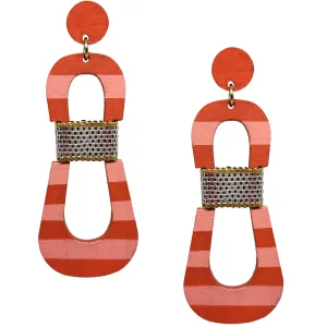 HOURGLASS EARRINGS | PASTEL PAPAYA