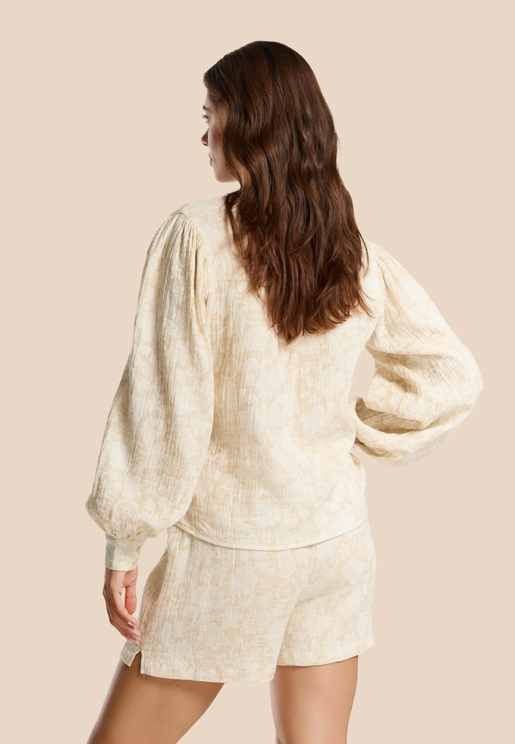 IMILIA top bohemian jacquard