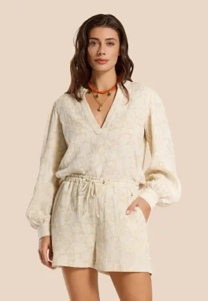 IMILIA top bohemian jacquard