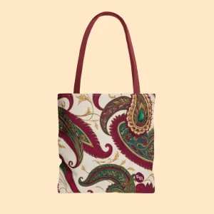 Indian Paisley Feather Tote