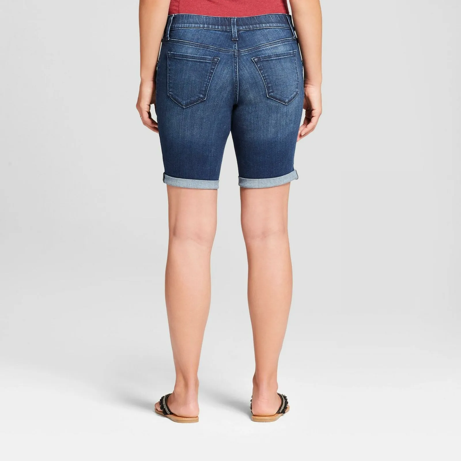 Isabel Maternity by Ingrid & Isabel Inset Panel Bermuda Jean Shorts