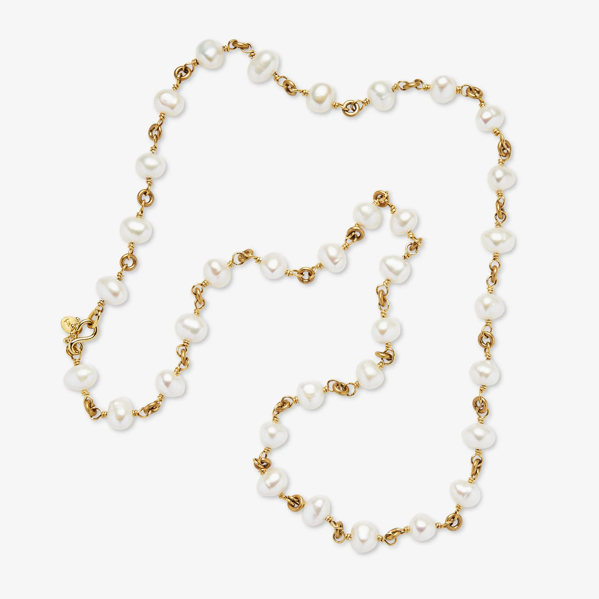 Isabella "Pia" Small South Sea Pearl Necklace in 22K Nectar Gold- 30"