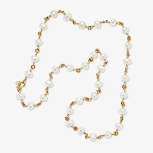 Isabella "Pia" Small South Sea Pearl Necklace in 22K Nectar Gold- 30"