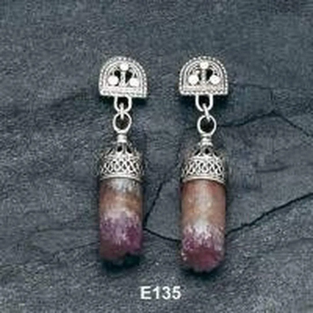 Israeli earrings filigree silver earrings
