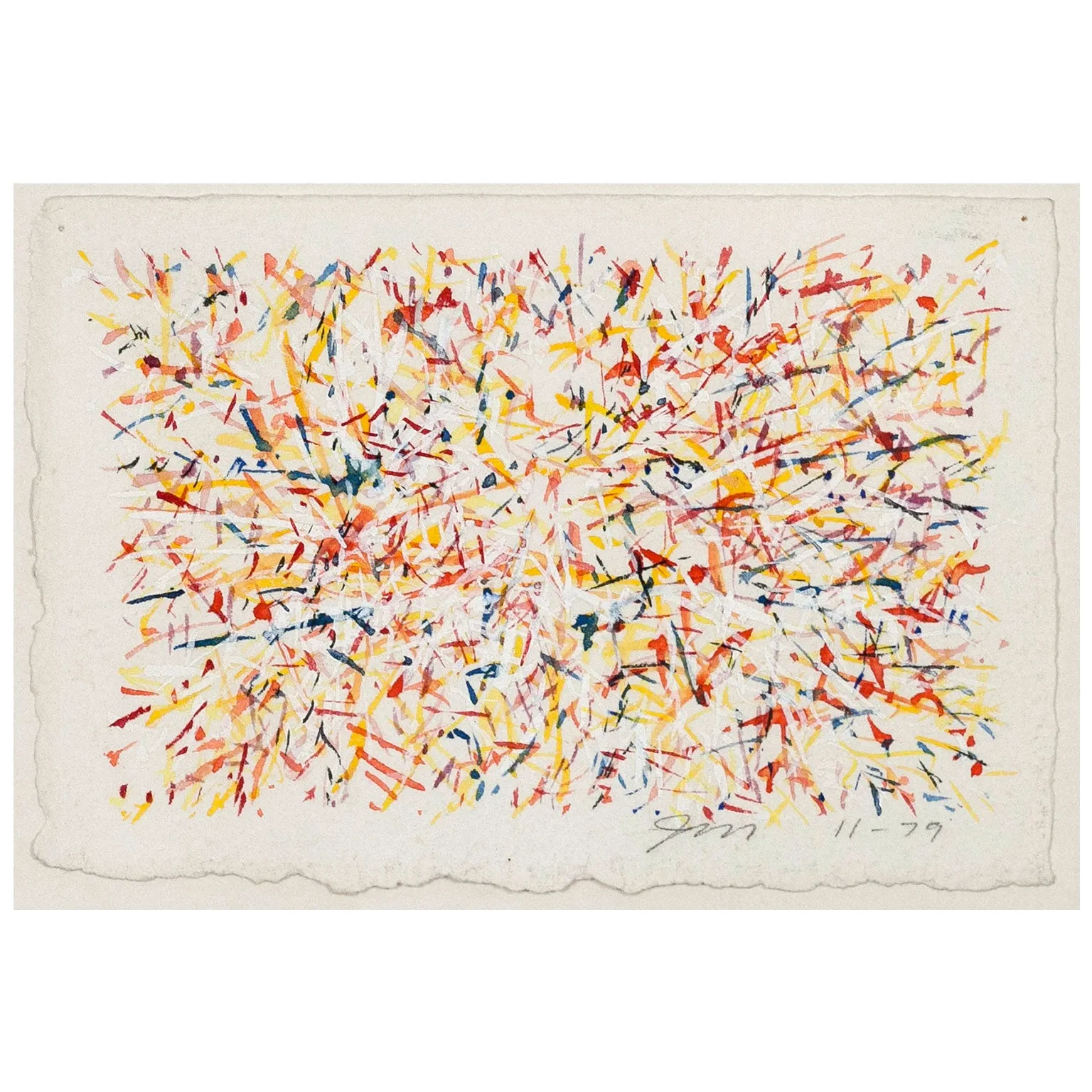 JOHN MCCRACKEN "CELEBRATION" WATERCOLOR, 1979
