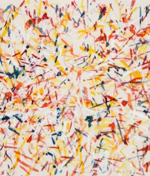 JOHN MCCRACKEN "CELEBRATION" WATERCOLOR, 1979