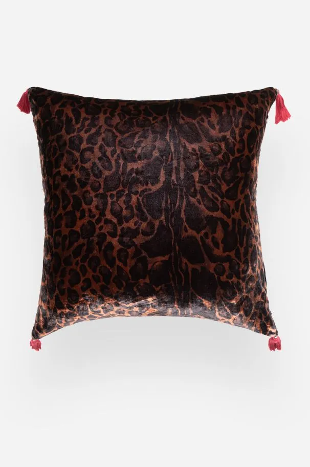 Johnny Was Pillows Tiarei Velvet Floral Embroidery Pillow Square Black NEW
