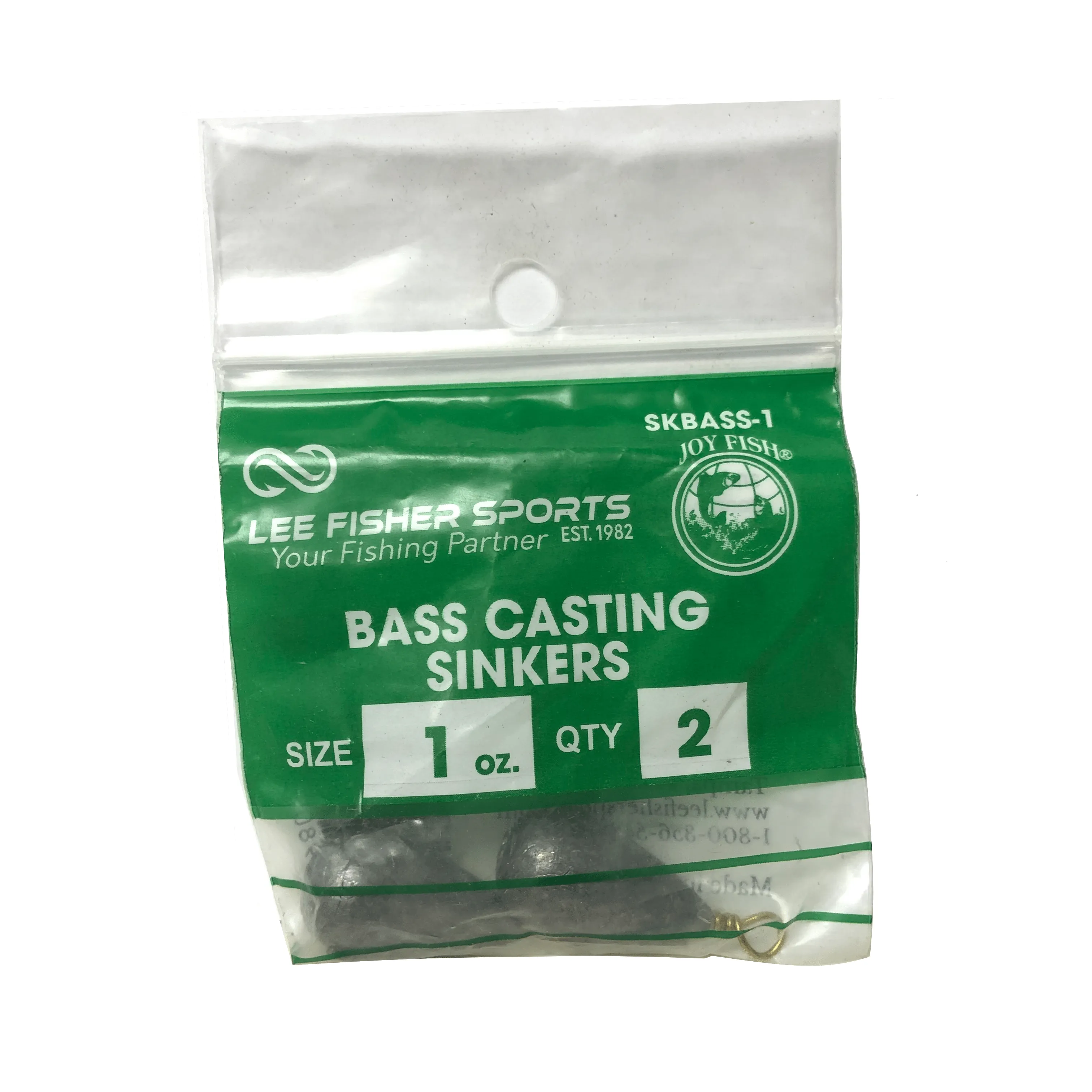 Joy Fish Bass Cast Sinkers - Sold by Dozen Pack