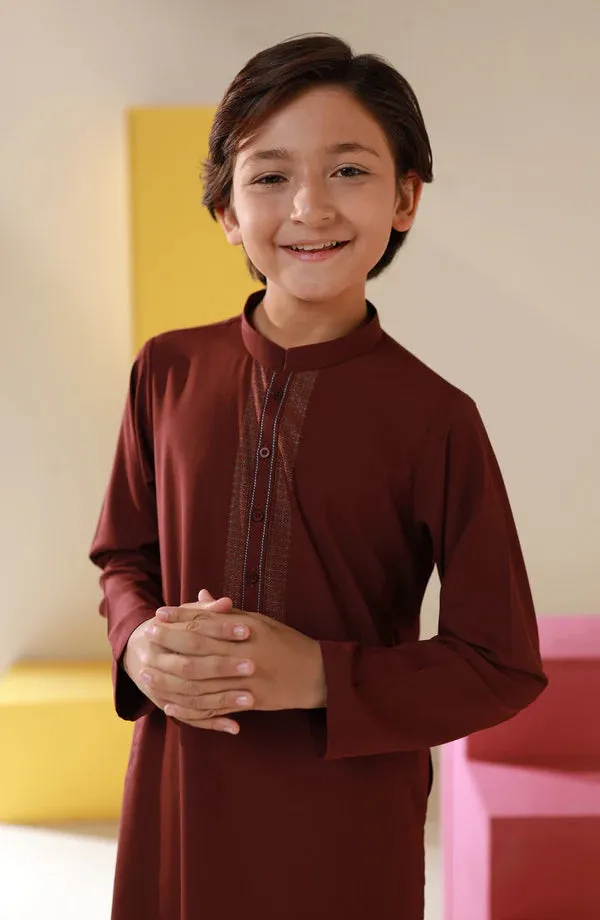 Junior Maroon Pajama Suit
