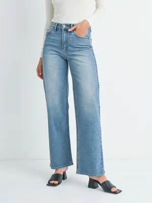 Just Black Medium Denim High Rise Full Length Straight