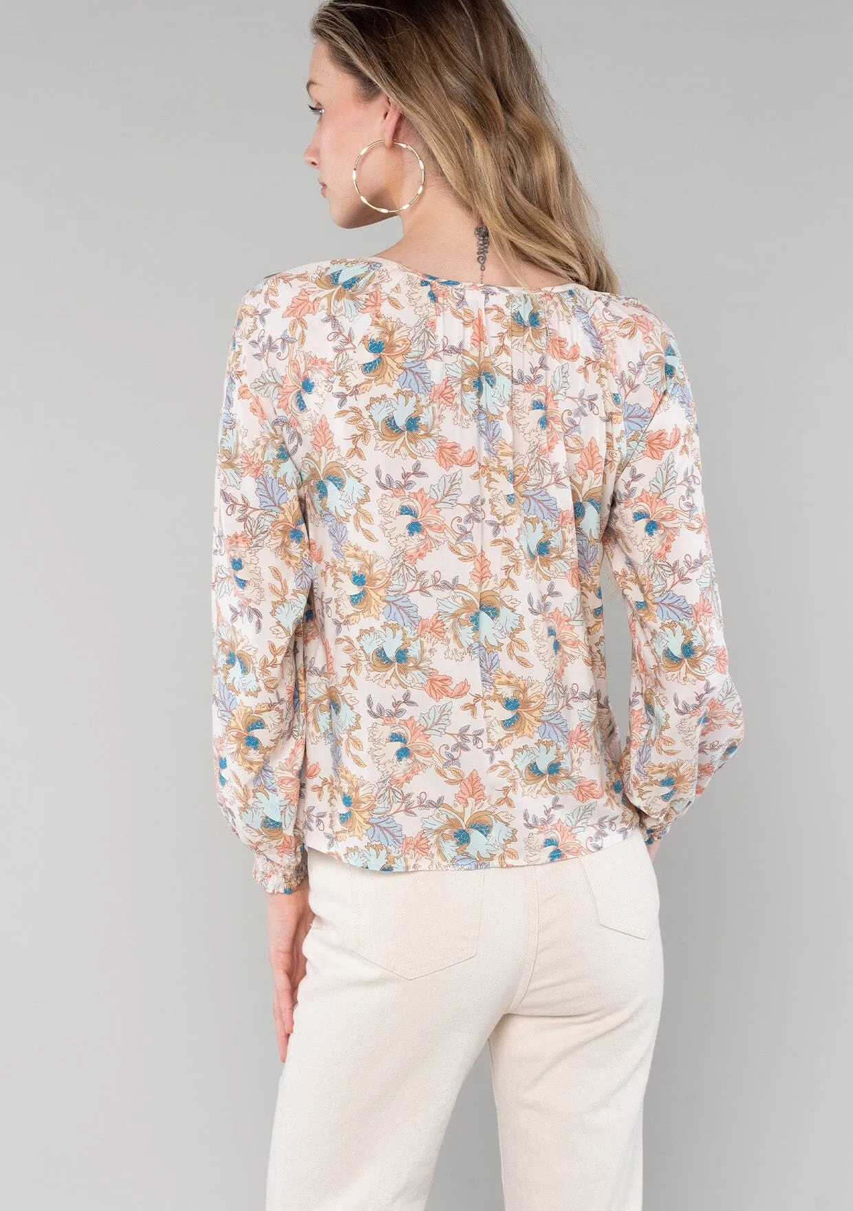 Just Peachy Tie Front Top