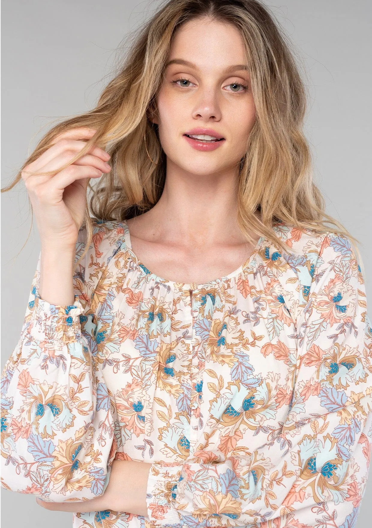 Just Peachy Tie Front Top