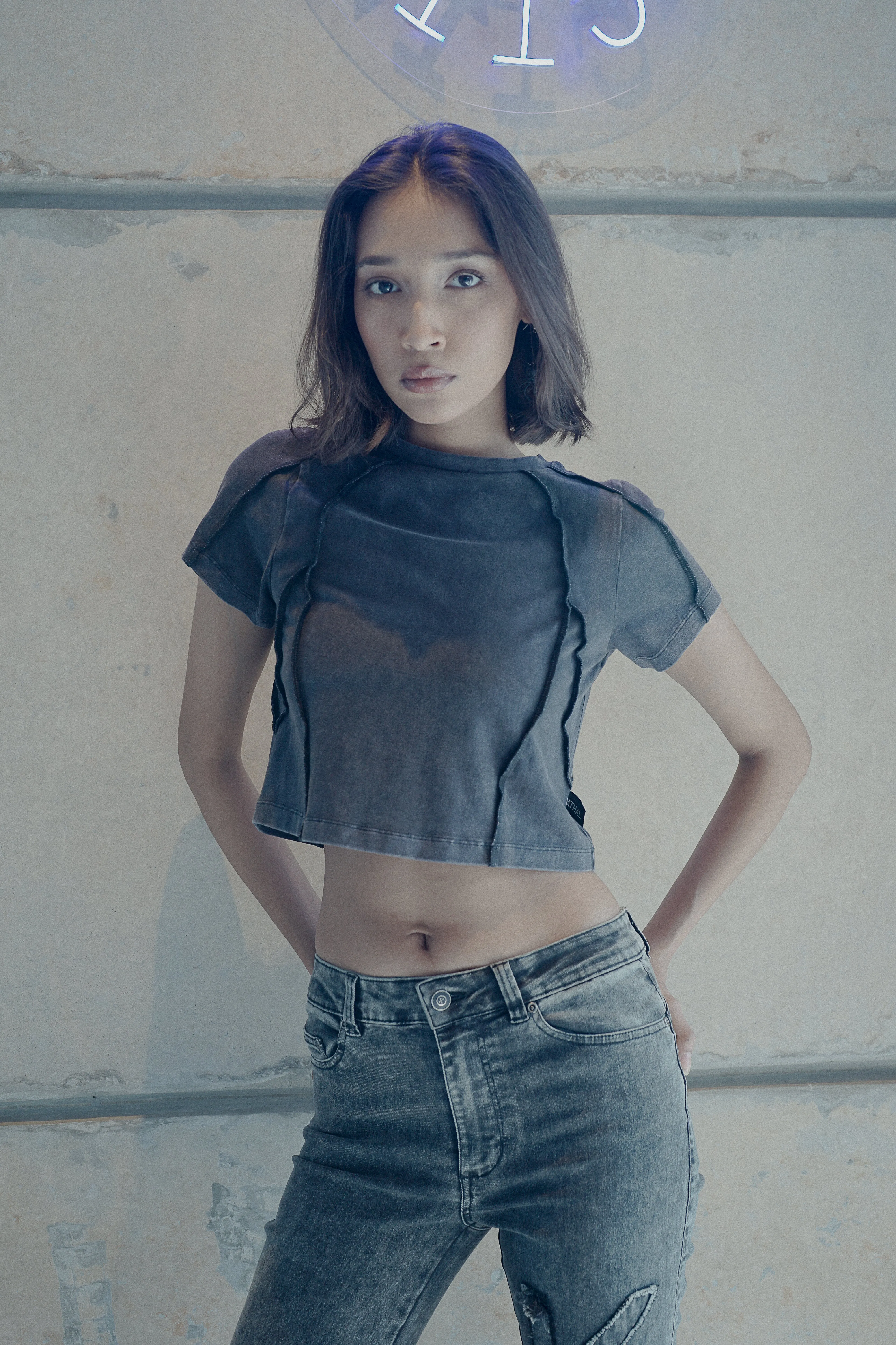 Kathal Black Crop Top