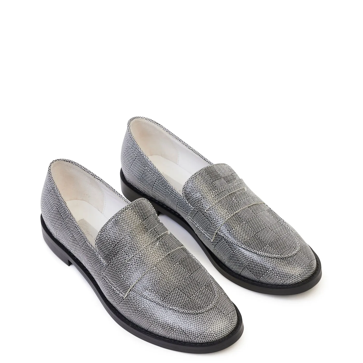 Kathryn Wilson Molly Loafer - Monochrome Check Calf