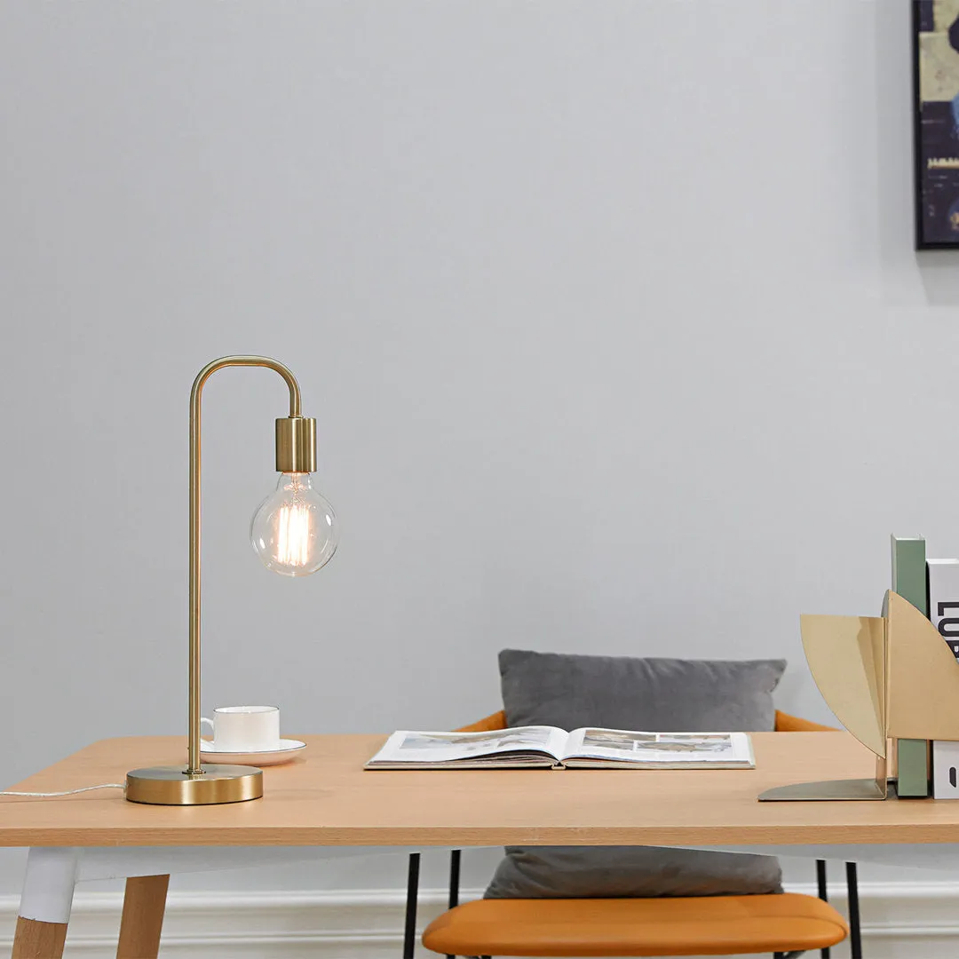 Kazutaka 18" Arched Lamp 17 Stories Base Color: Matte Brass