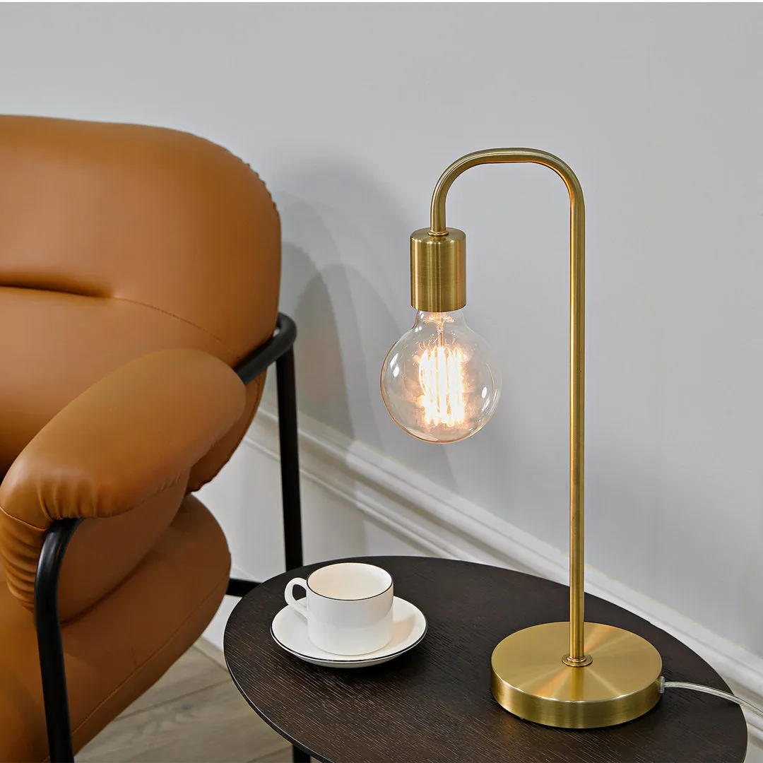 Kazutaka 18" Arched Lamp 17 Stories Base Color: Matte Brass