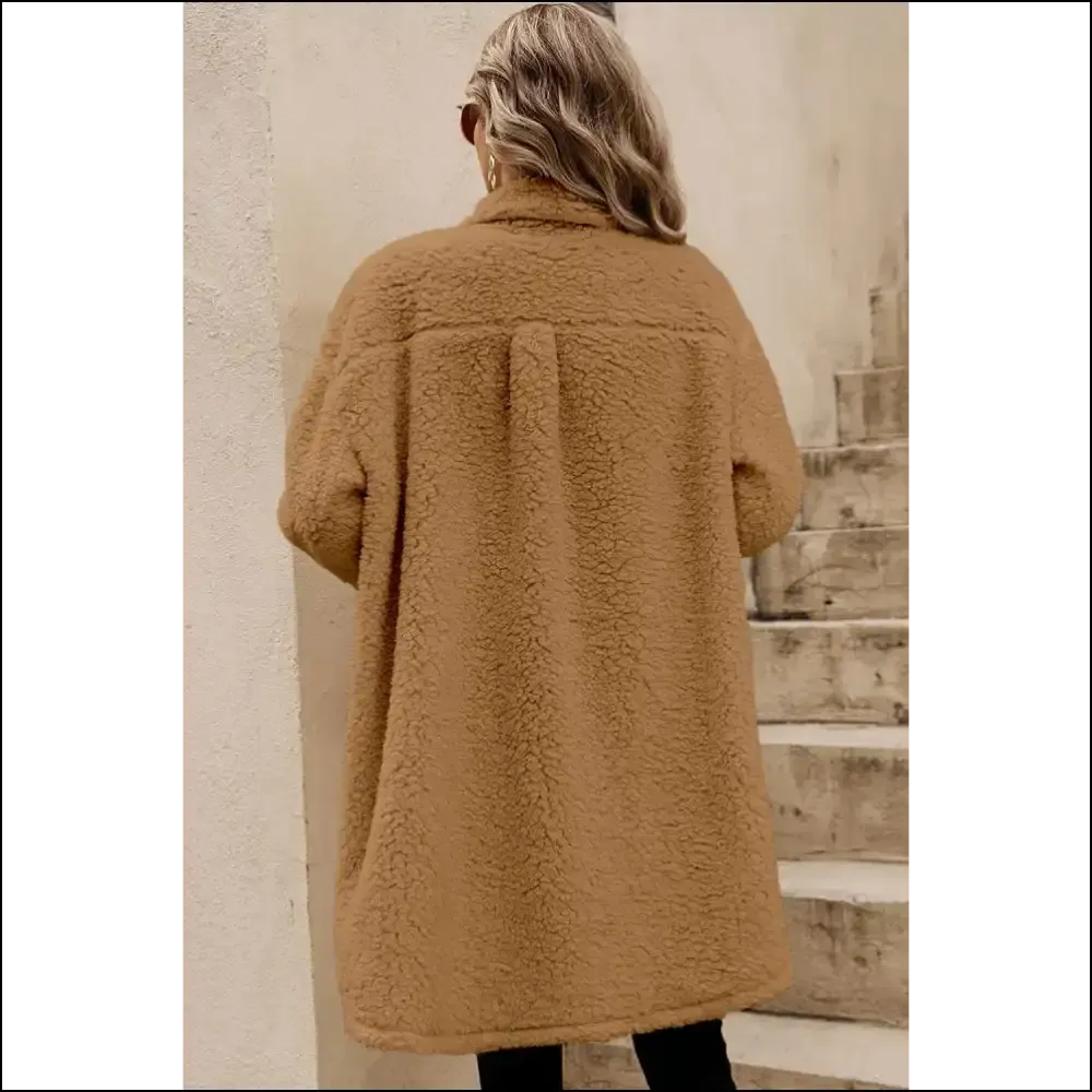Khaki : Needful Things Teddy Coat - Chic Contrast, Zero Regrets 🐻