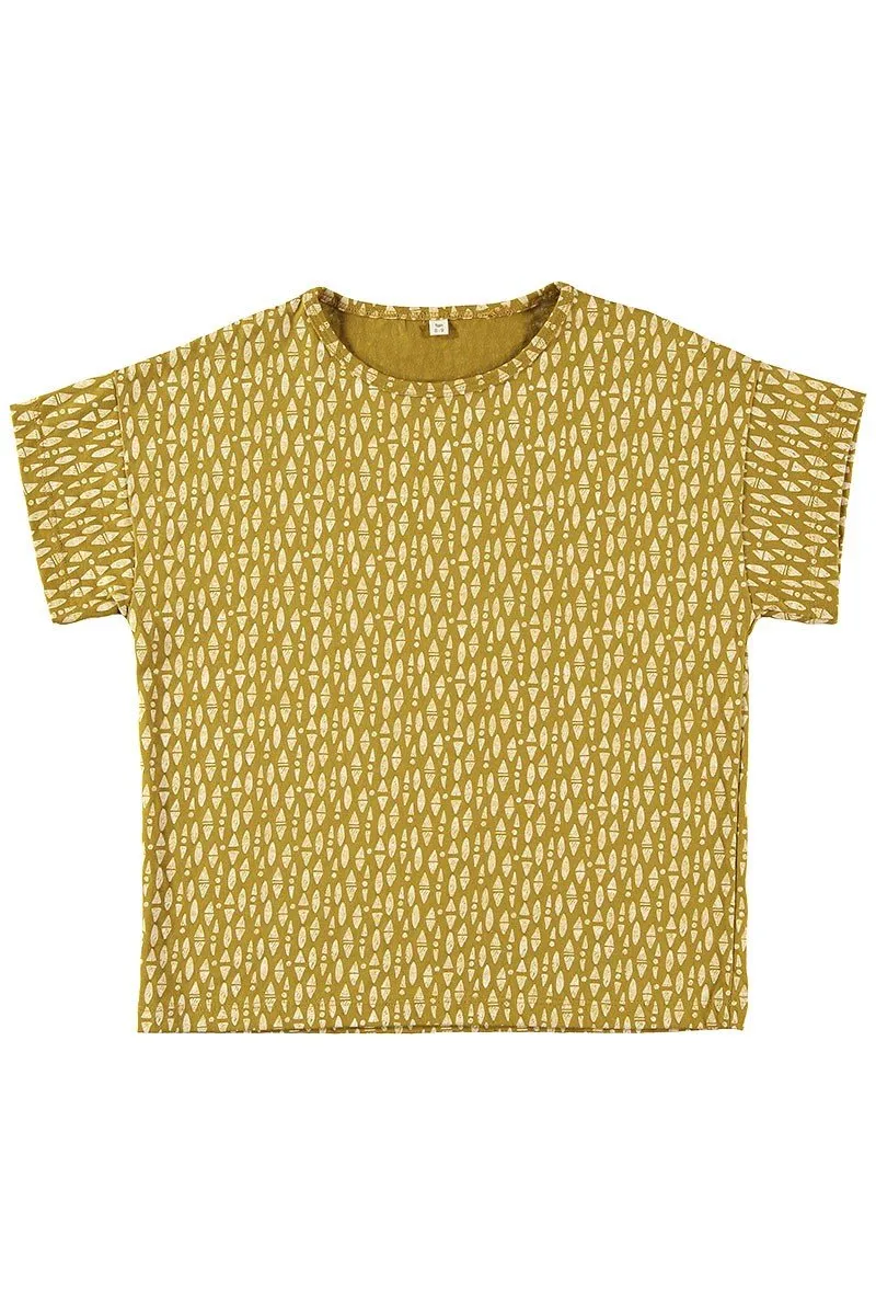 Kids' Unisex Organic Cotton T-Shirt Ethnic Mustard