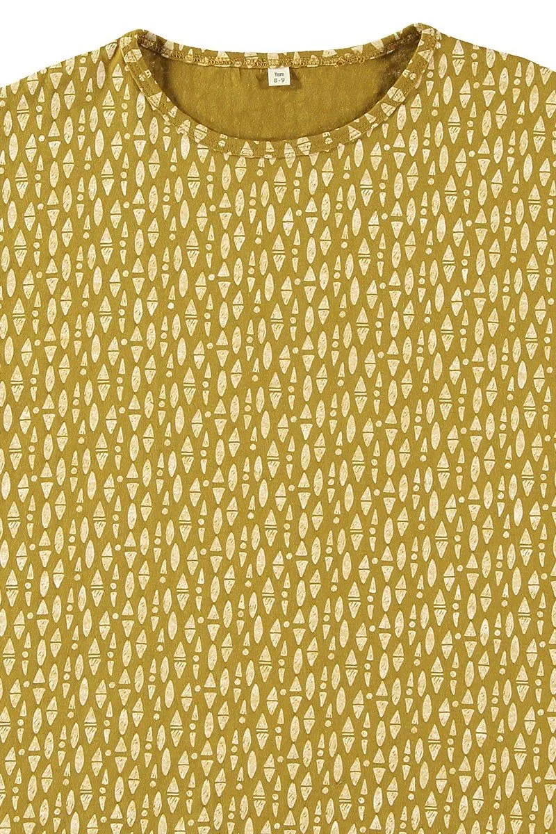 Kids' Unisex Organic Cotton T-Shirt Ethnic Mustard