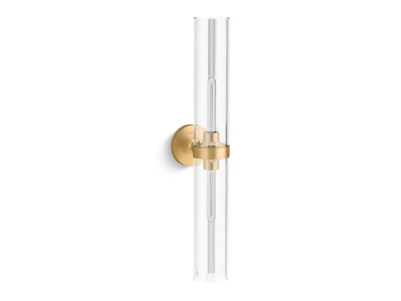 KOHLER K-27264-SC02 Purist 29-1/2" two-light sconce
