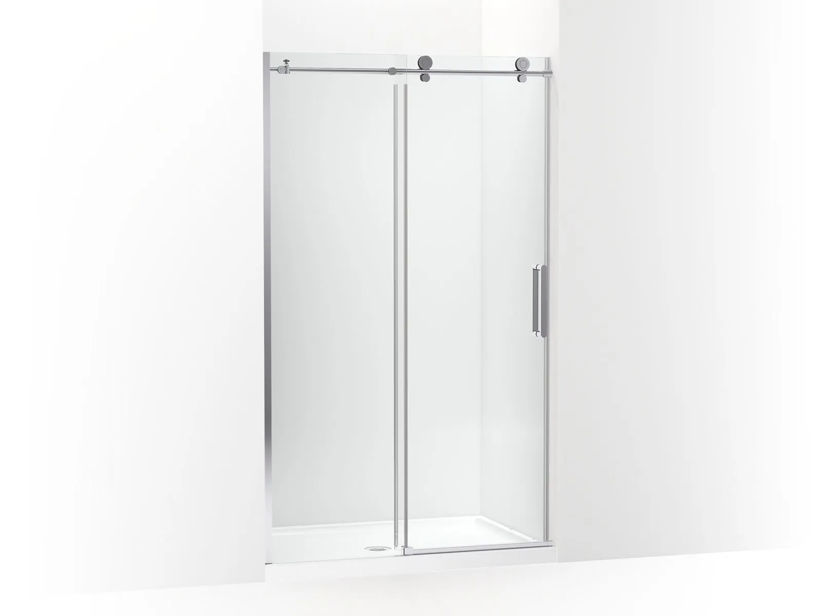 KOHLER K-701695-L Composed Sliding shower door, 78" H x 44-1/8 - 47-7/8" W, with 3/8" thick Crystal Clear glass
