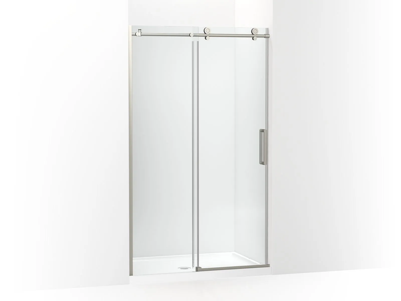 KOHLER K-701695-L Composed Sliding shower door, 78" H x 44-1/8 - 47-7/8" W, with 3/8" thick Crystal Clear glass